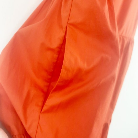 NWT WHO WHAT WEAR Dress Tiered Orange Flutter Short Sleeve A-line Midi Dress M - Picture 7 of 15